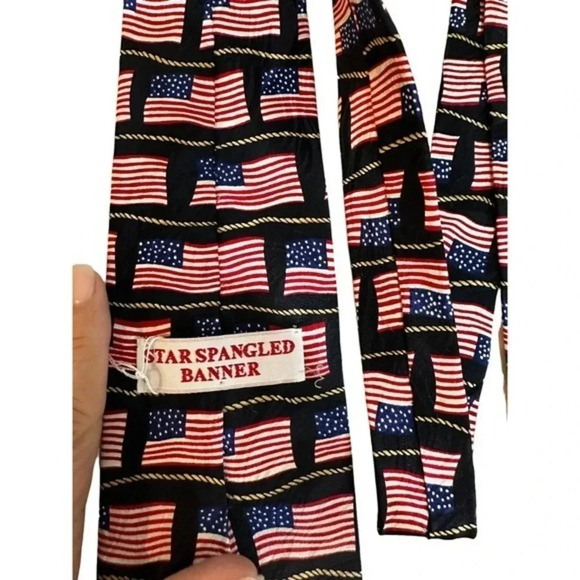 Star Spangled Banner‎ Mens Silk Patriotic American Tradition Necktie One Size - Picture 5 of 5